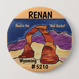 Button name tag. Rock'n the Red Rocks
