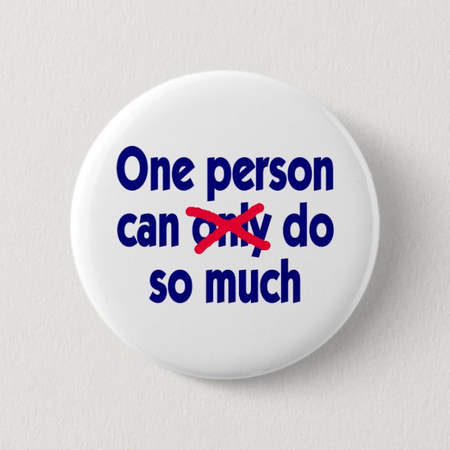 button_oneperson 6 cm round badge (Front)