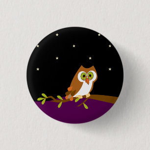 Button_owl flair 3 cm round badge