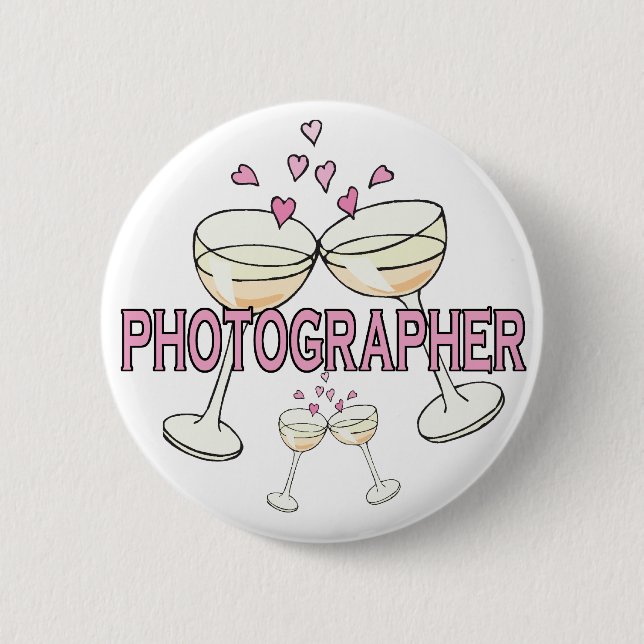 Button: Photographer 6 Cm Round Badge (Front)