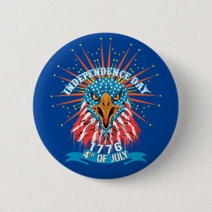 Button pin American beautiful Impressive Eagle blu