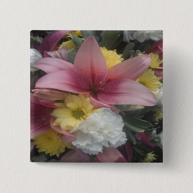 Button Pink Lily Beauty (Front)