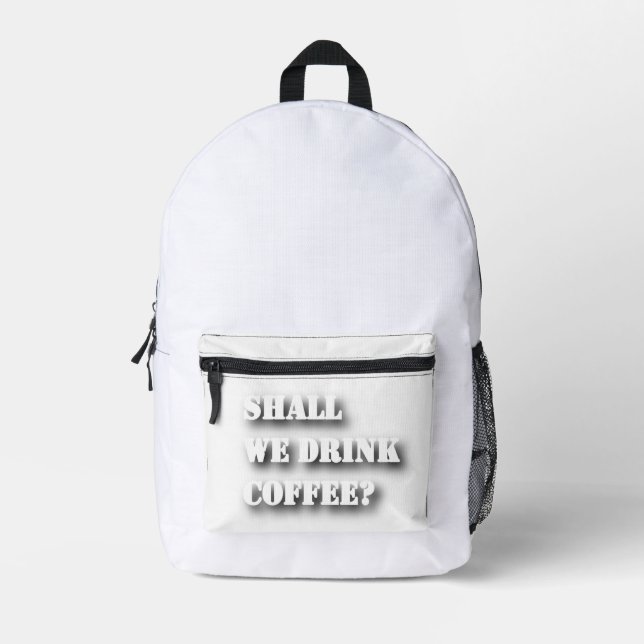 Button Printed Backpack (Front)
