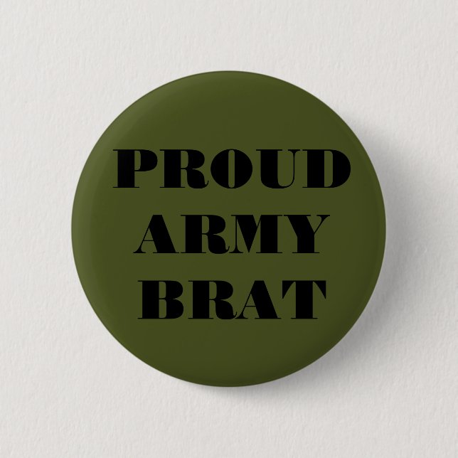 Button Proud Army Brat (Front)