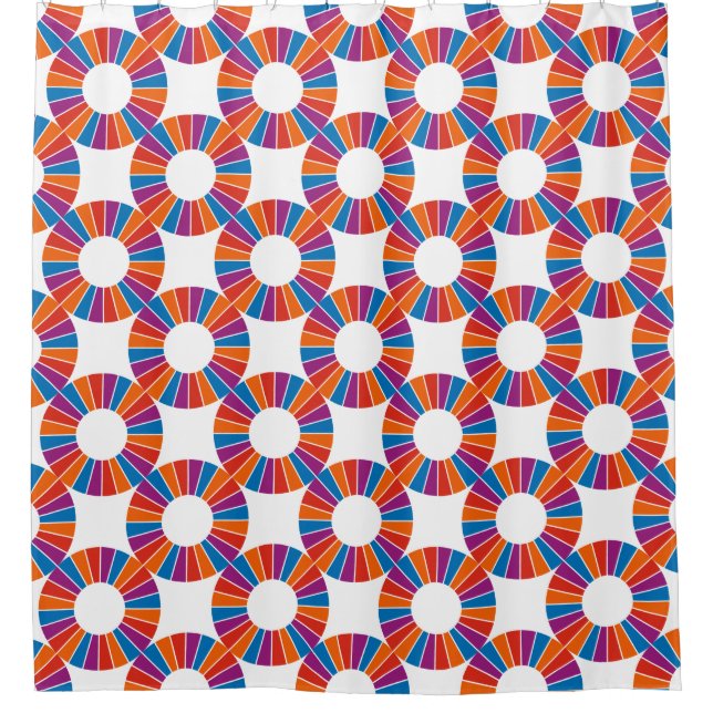 Button RAYS XX + your backgr. & ideas Shower Curtain (Front)