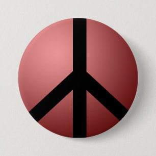 Button, Red Peace Choose Your Size & Shape Custom 7.5 Cm Round Badge