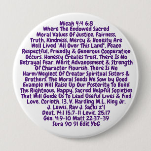Button Reminder To Live Our Sacred Values