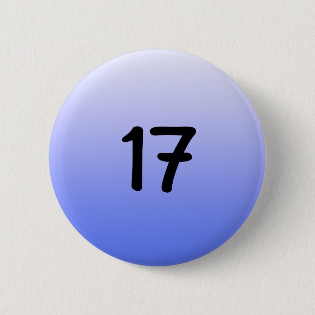 button round blue number seventeen (Front)