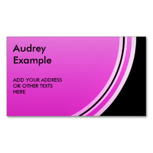 Button round pink gradients + your backg. & text 	Magnetic business card