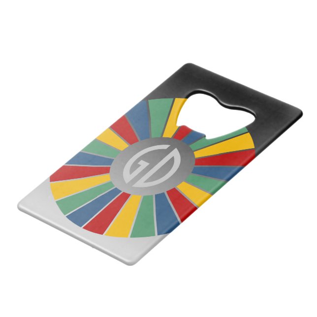 BUTTON ROUND RAYS I + your monogram (Front Angled)