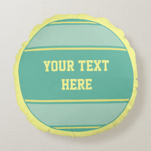 BUTTON ROUND stripes pas. green yellow + your idea Cushion