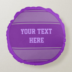 BUTTON ROUND stripes purple + your idea Cushion