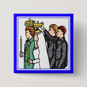 Button: Russian Orthodox 15 Cm Square Badge