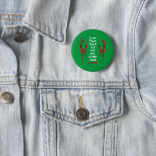 Button -  Santa's Reindeer -Rudolph 