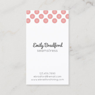 Button Seamstress Sewing Crafter Business Cards