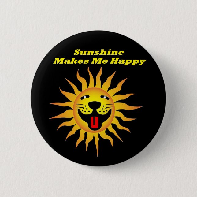 Button Sunshine Makes Me Happy (Front)