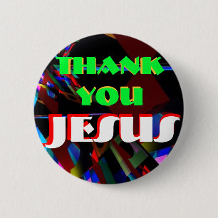 button-Thank you Jesus 6 Cm Round Badge