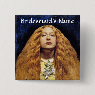 Button: The Bridesmaid 15 Cm Square Badge