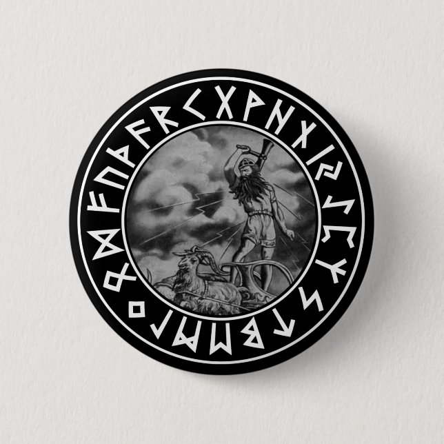 button Thor rune shield on Blk (Front)