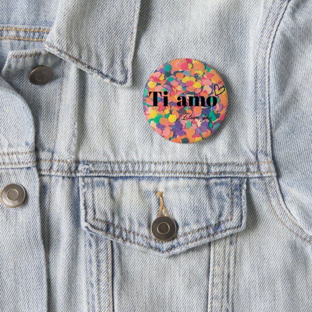 Button Ti Amo with a heart (In Situ)