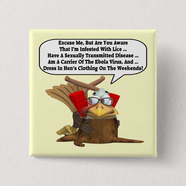 Button - Turkey Pleas For Life (Front)