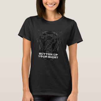 Button Up Your  Mushroom Hunting Cottagecore T-Shirt