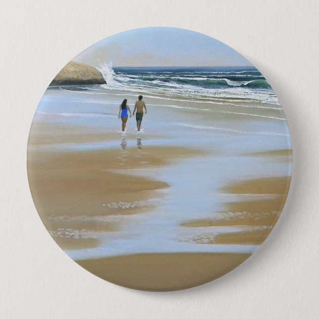 Button ~ Walking The Beach (Front)
