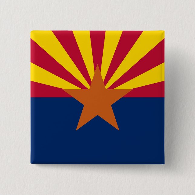 Button with Flag of Arizona (Front)