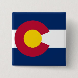 Button with Flag of Colorado