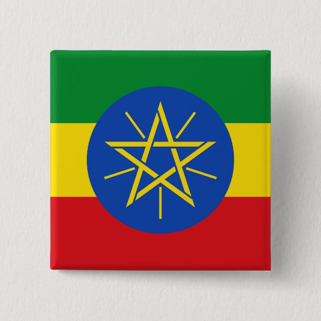 Button with Flag of Ethiopia (Front)