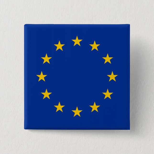 Button with Flag of European Union (Front)