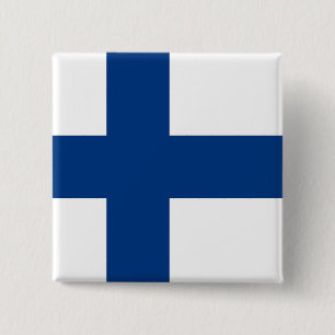 Button with Flag of Finland