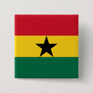 Button with Flag of Ghana