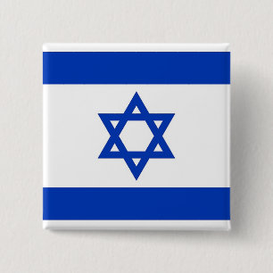 Button with Flag of Israel