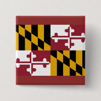 Button with Flag of Maryland