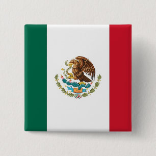 Button with Flag of Mexico