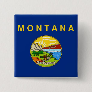 Button with Flag of Montana