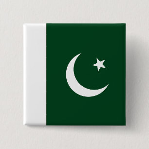 Button with Flag of Pakistan