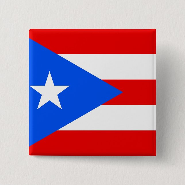 Button with Flag of Puerto Rico (Front)