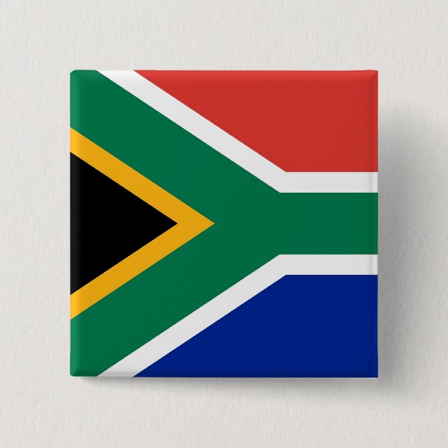 Button with Flag of South Africa (Front)