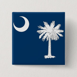 Button with Flag of South Carolina