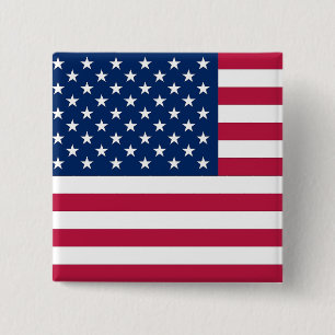 Button with Flag of USA