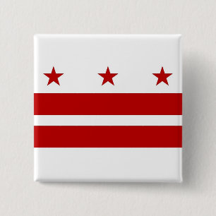 Button with Flag of Washington DC