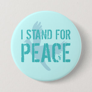 Button with Peace Message