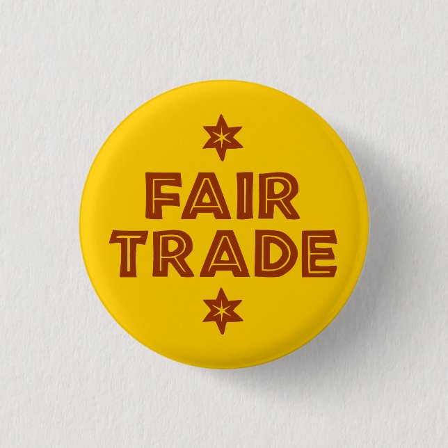 Button with the slogan FAIR TRADE (Front)