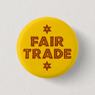 Button with the slogan FAIR TRADE