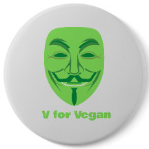 Button with vegan theme image.