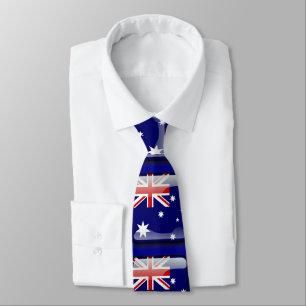 Buttonized Flag of Australia Tie