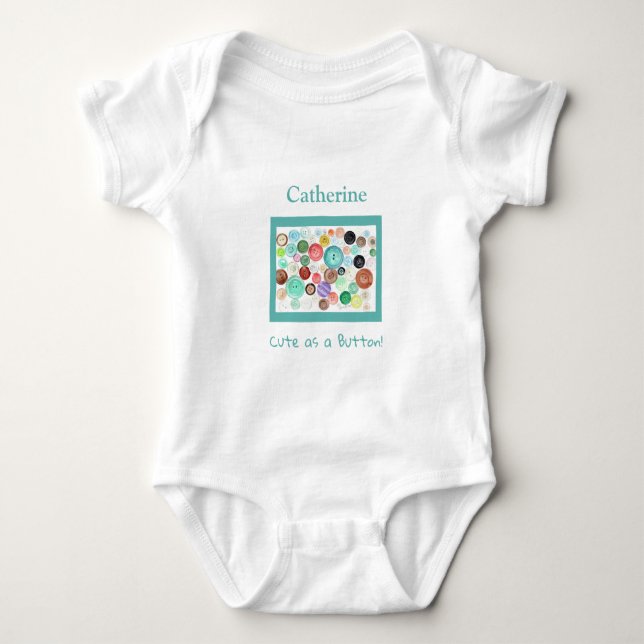 Buttons! Baby Bodysuit (Front)