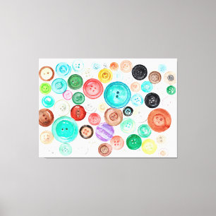 Buttons! Canvas Print